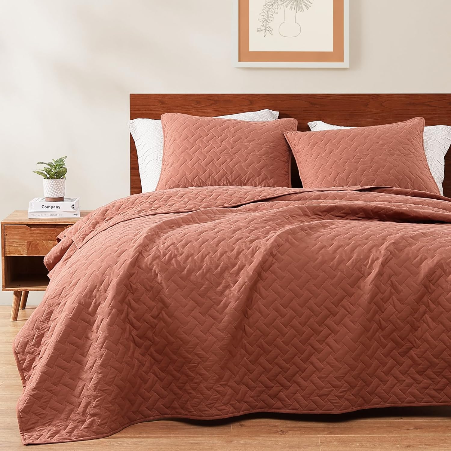Queen Quilt-3 Pieces Lightweight Bedspreads Olive Green Queen Size Quilt Bedding Set for All Seasons, Soft Summer Coverlet with 2 Pillow Shams Suitable for Bed & Couch