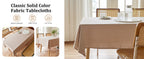 Textured Polyester Tablecloth Rectangle 52x70 Waterproof Spill-Proof Wipeable Table Cloth Wrinkle Free Dining Table Cover for Birthday Farmhouse Spring Tablecloths Up to 36‘'X54''