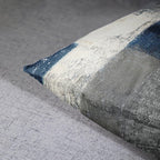 Emvency Set of 2 Throw Pillow Covers Modern Abstract Painting Blue White and Gray Decorative Sofa Pillow Cases Home Decor Standard Square 18x18 Inches Pillowcases