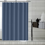 Fabric Shower Curtain Liner, Waterproof Hotel Quality, Bathroom Curtains Rust Resistant Grommets, 72 x 72 Machine Washable (Black)